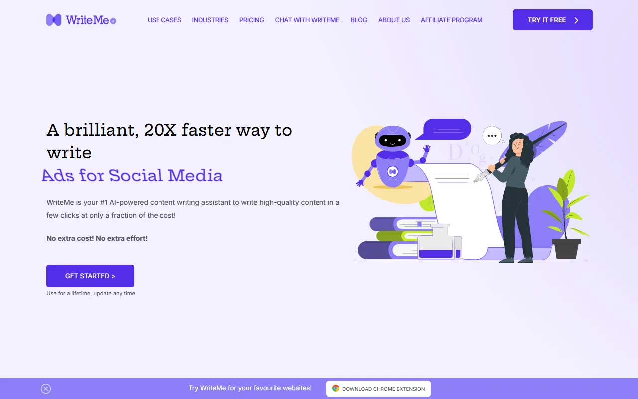 WriteMe.ai screenshot